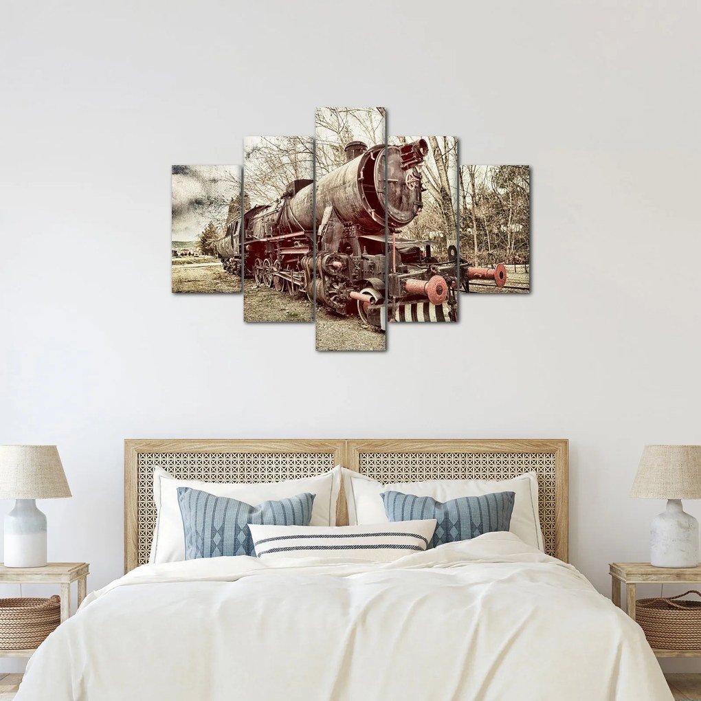 Historický obraz lokomotívy (150x105 cm)