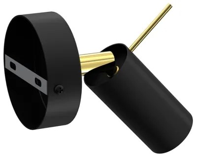 Nástenné bodové svietidlo PRESTON 1xGU10/MR11/40W/230V čierna/zlatá