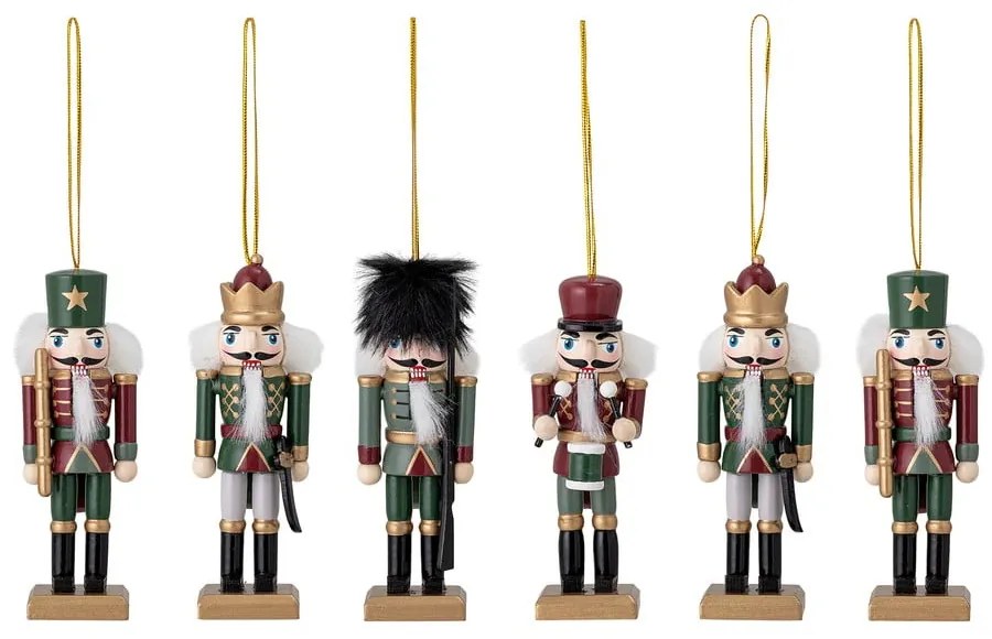 Drevené vianočné ozdoby v súprave 6 ks 13 cm Nikita – Bloomingville