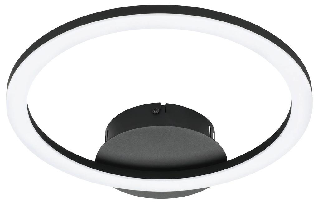 EGLO Chytré LED stropné osvetlenie PARRAPOS-Z, 12W, teplá biela-studená biela, čierne, okrúhle