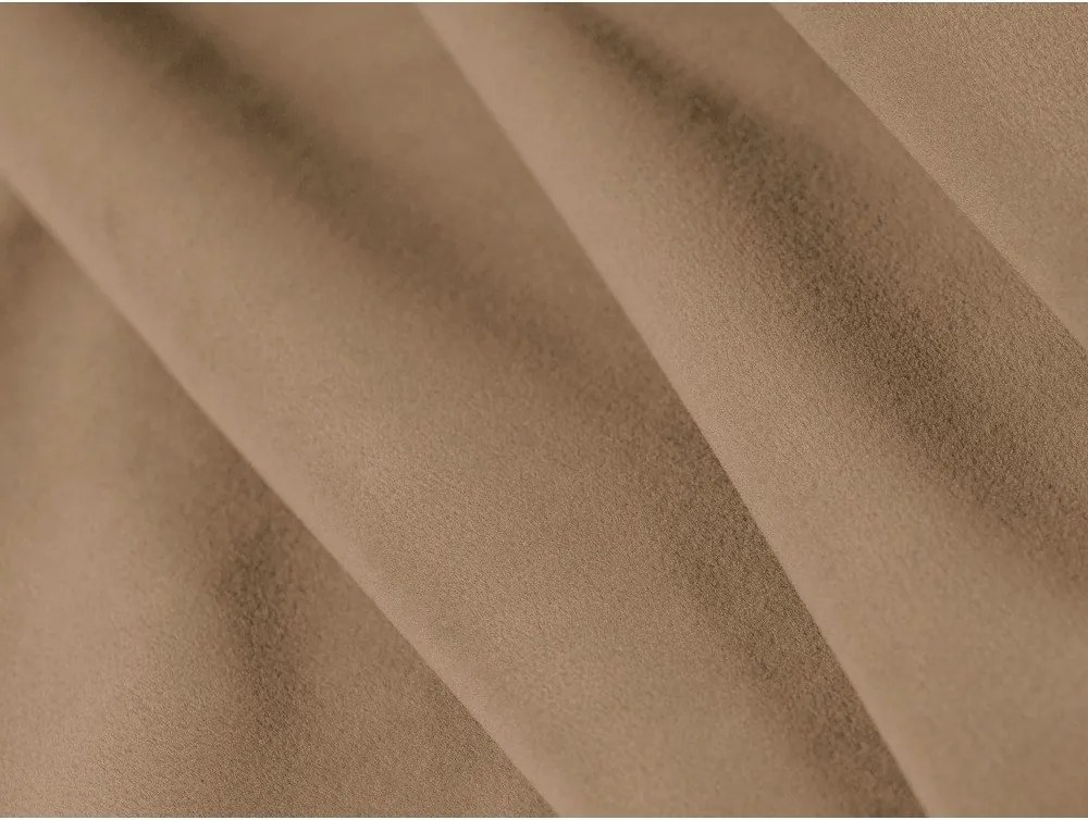 Sivobéžová čalúnená dvojlôžková posteľ s úložným priestorom s roštom 140x200 cm Eric – Micadoni