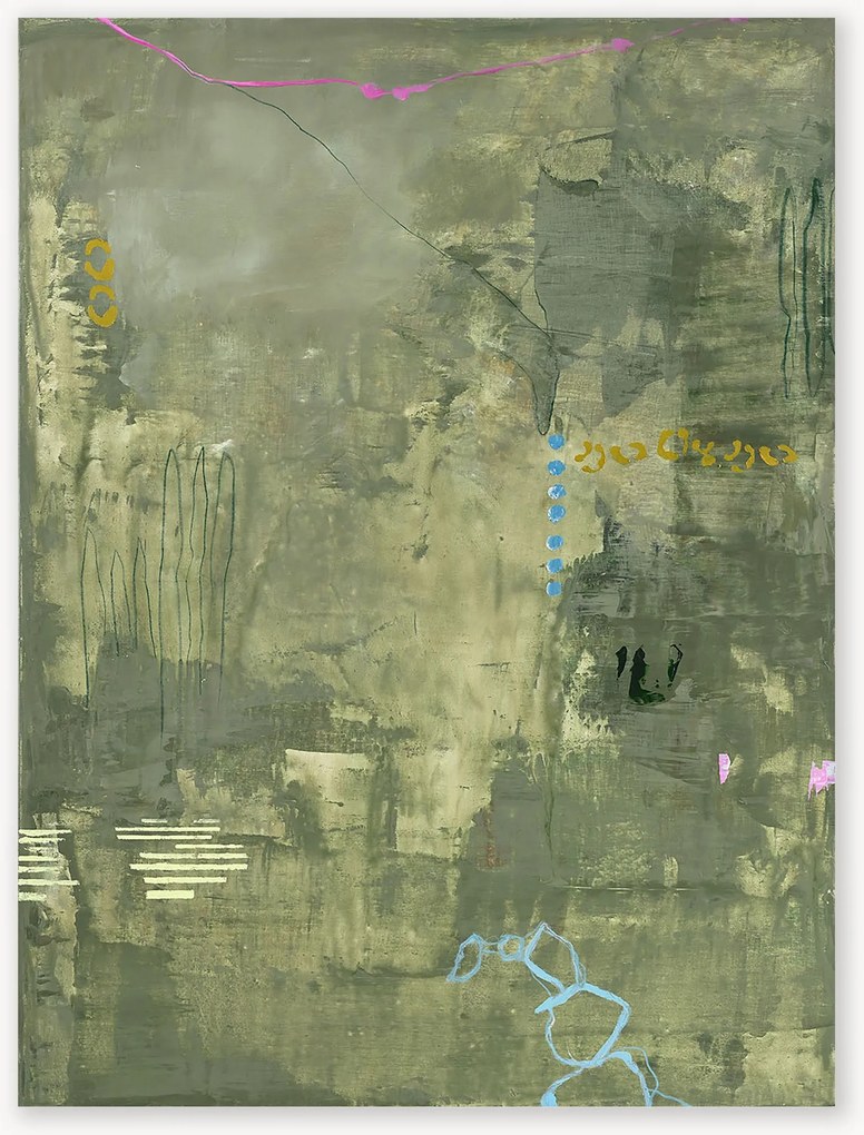 Ručne maľovaný obraz na plátne Green Petite