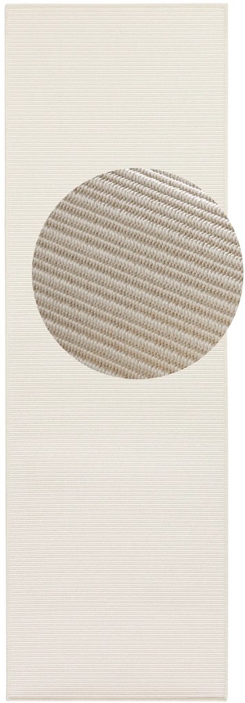 BT Carpet, Behúň Nature 103531 Cream White – na von aj na doma, 80x350, biela, chodba / predsieň