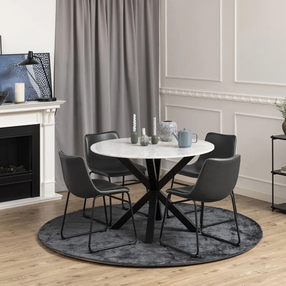 Jedálenský stôl s mramorovou doskou Actona Heaven, ⌀ 110 cm