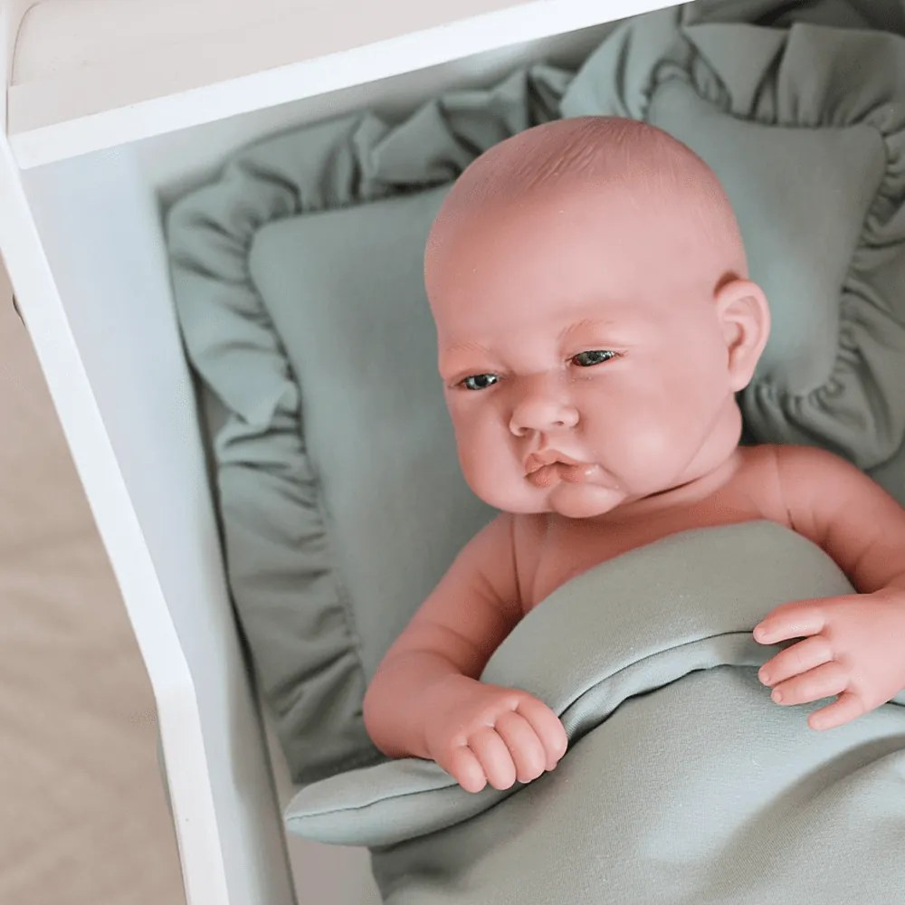 Súprava obliečok pre bábiky zelená 28x42cm