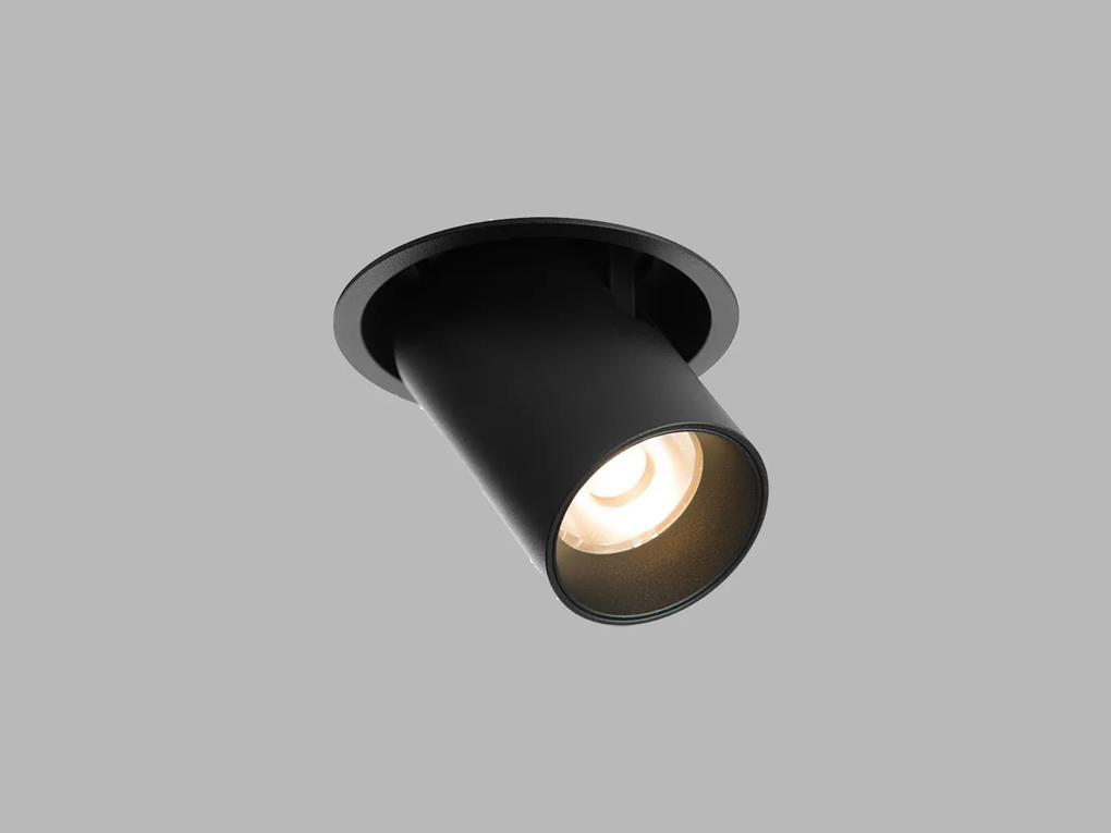 LED2 Zápustné flexibilné LED osvetlenie HIDE, 20W, denná biela, okrúhle, čierne