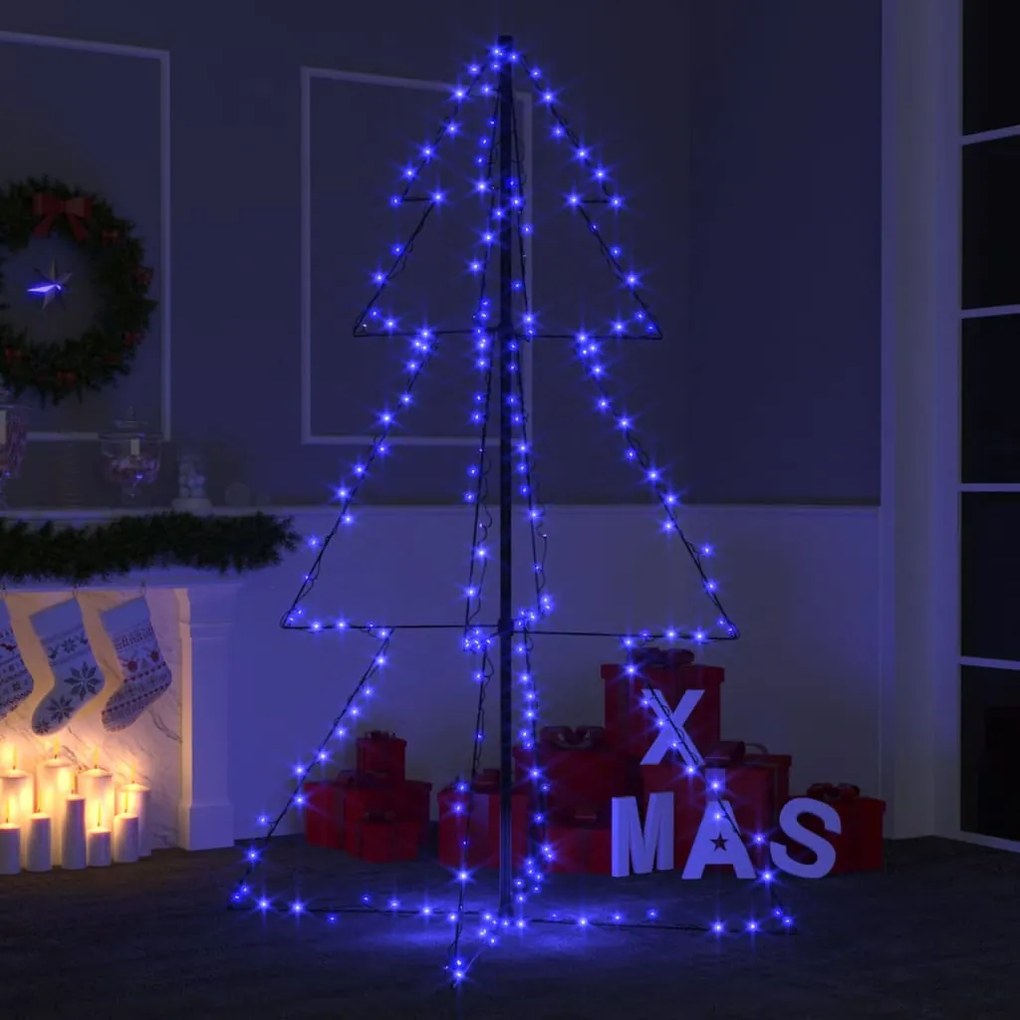 vidaXL Vianočný stromček kužeľ 200 LED interiér a exteriér 98x150 cm