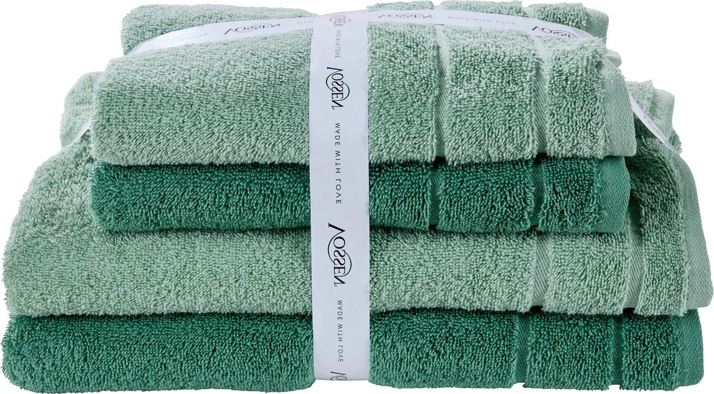 XXXLutz SADA FROTÉ UTERÁKOV, tmavozelená, svetlozelená Vossen - Kúpeľňový textil - 003355057504