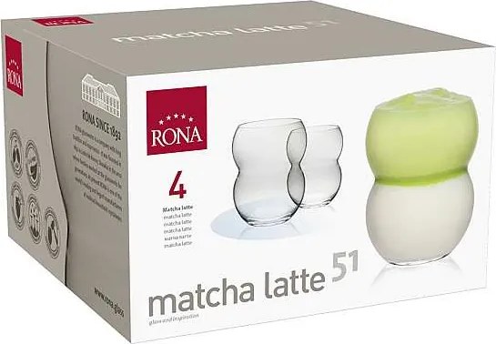 Rona poháre Matcha latte 515 ml 4 ks