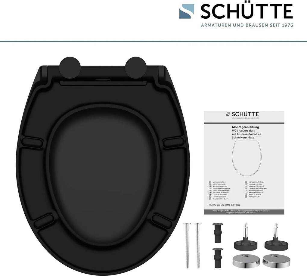 Eisl Sanitär WC sedadlo Duroplast Soft Close Schwarz 82410