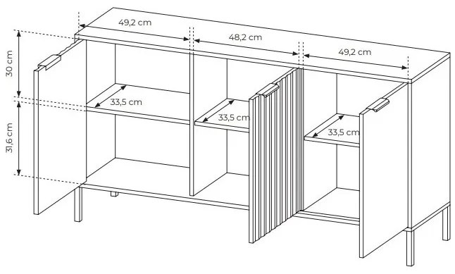 Skrinka Rastafa 3D (dub artisan + čierna). Akcia -21%. Vlastná spoľahlivá doprava až k Vám domov. 1071380