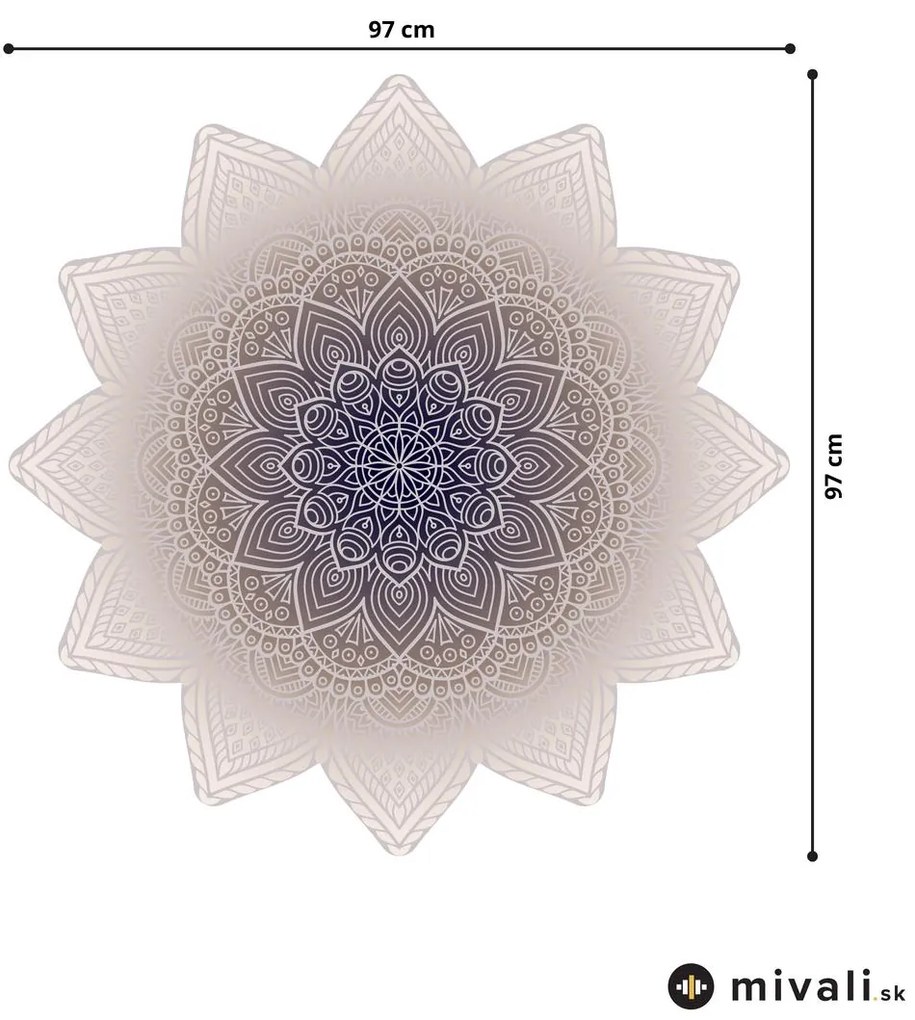 Samolepky na stenu - Mandala béžovo-hnedá