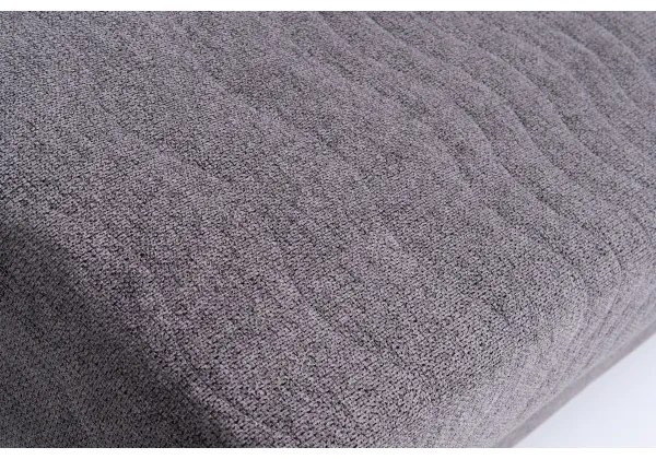 Čalúnená rozkladacia trojmiestná pohovka PAUL na každodenné spanie s opierkami na ruky sivá