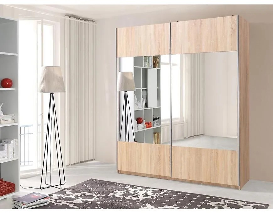 Skriňa Vario so zrkadlom dub sonoma 175 cm