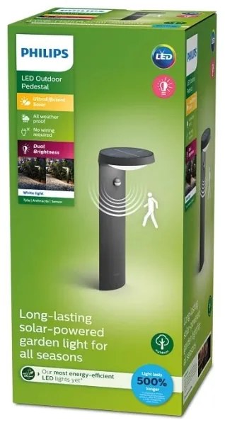 Philips - LED Solárna lampa so senzorom TYLA LED/1,2W/4V 3000K IP44