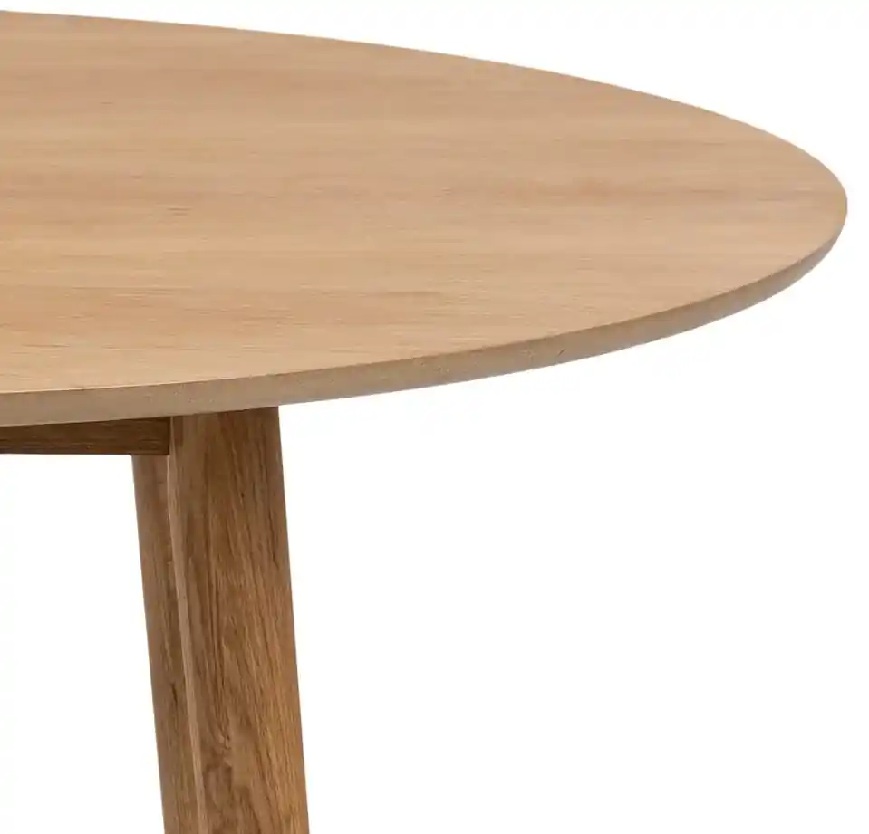 Drevený jedálenský stôl okrúhly EVERET Ø120x75 cm - dub prírodný | BIANO