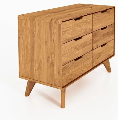 Nízka komoda z dubového dreva 90x63 cm Greg - The Beds