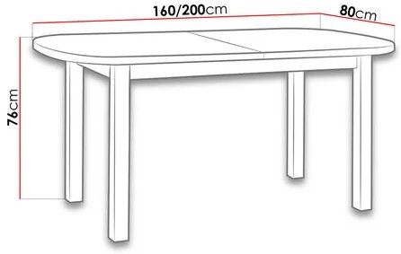 Jedálenský stôl Legano I (orech). Vlastná spoľahlivá doprava až k Vám domov. 1122472