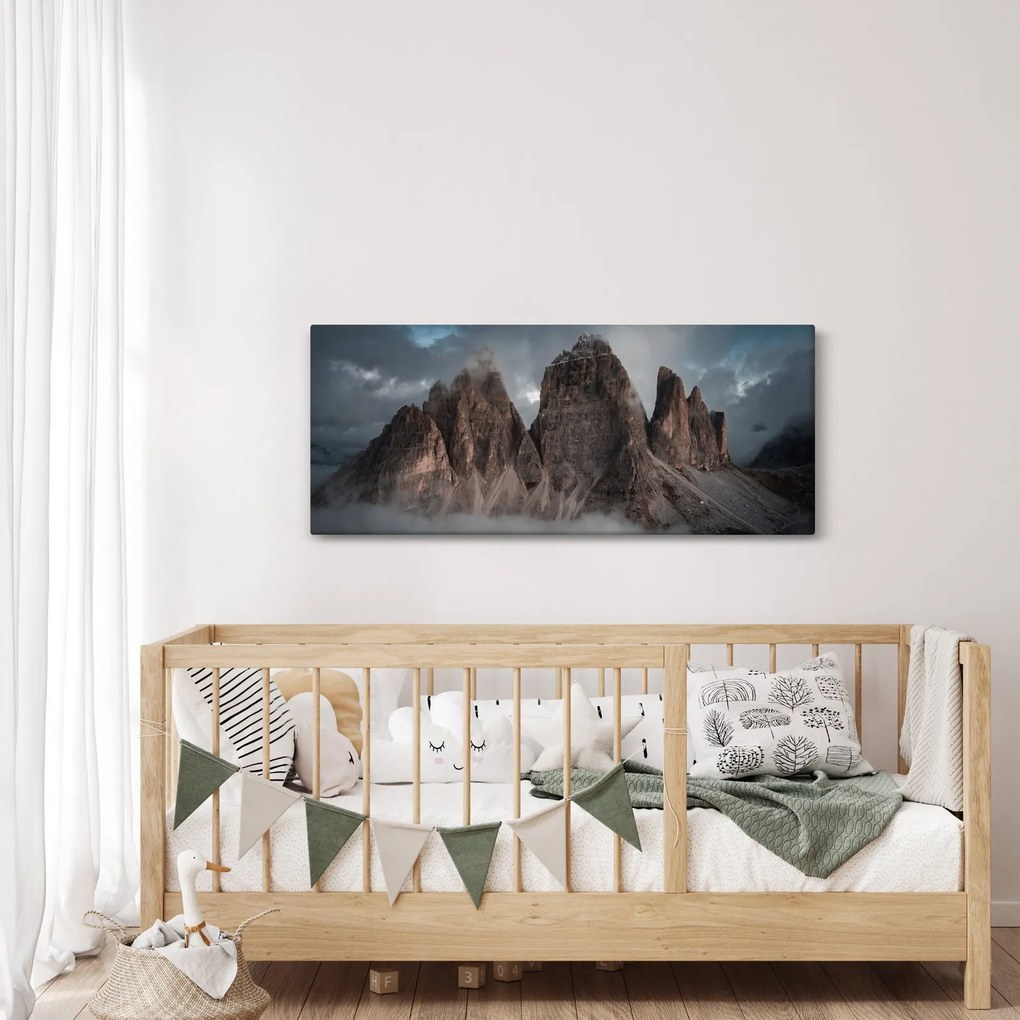 Obraz - Tri Zuby, Talianske Dolomity (120x50 cm)