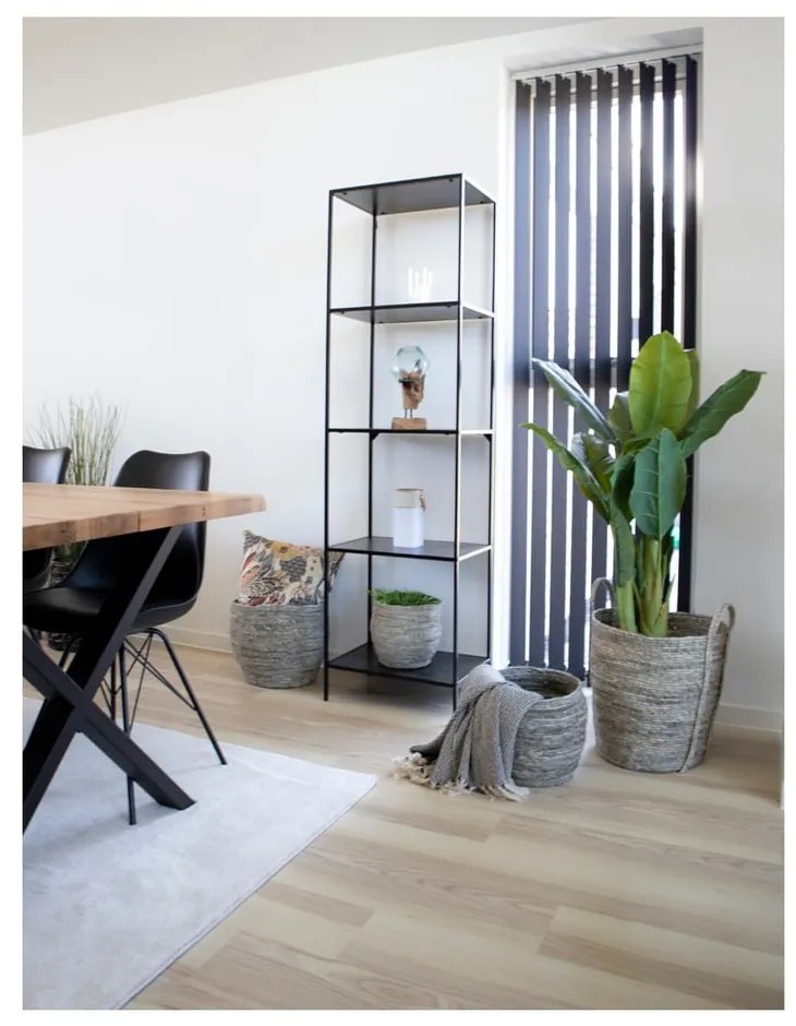 Čierna knižnica House Nordic Vita Shelf, 51 x 170 m