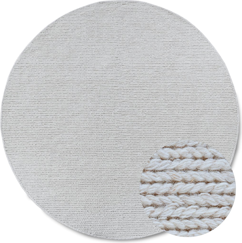 Kusový koberec Villeroy & Boch 106048 White kruh, 200x200 (priemer) kruh, biela, obývacia izba, Villeroy & Boch