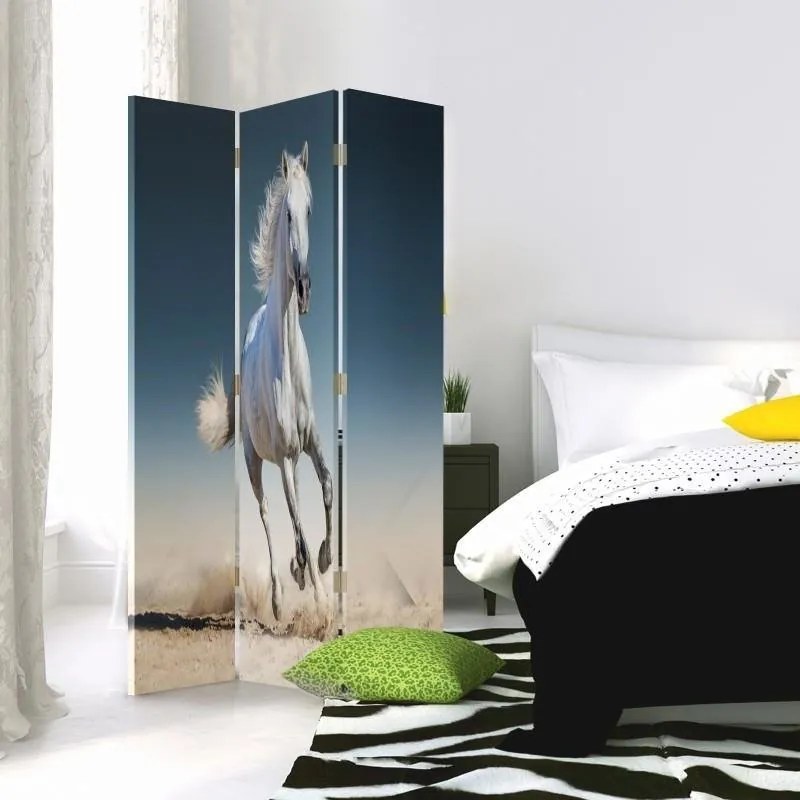Gario Paraván Kôň beží po piesku Rozmery: 180 x 170 cm, Prevedenie: Otočný paraván 360°