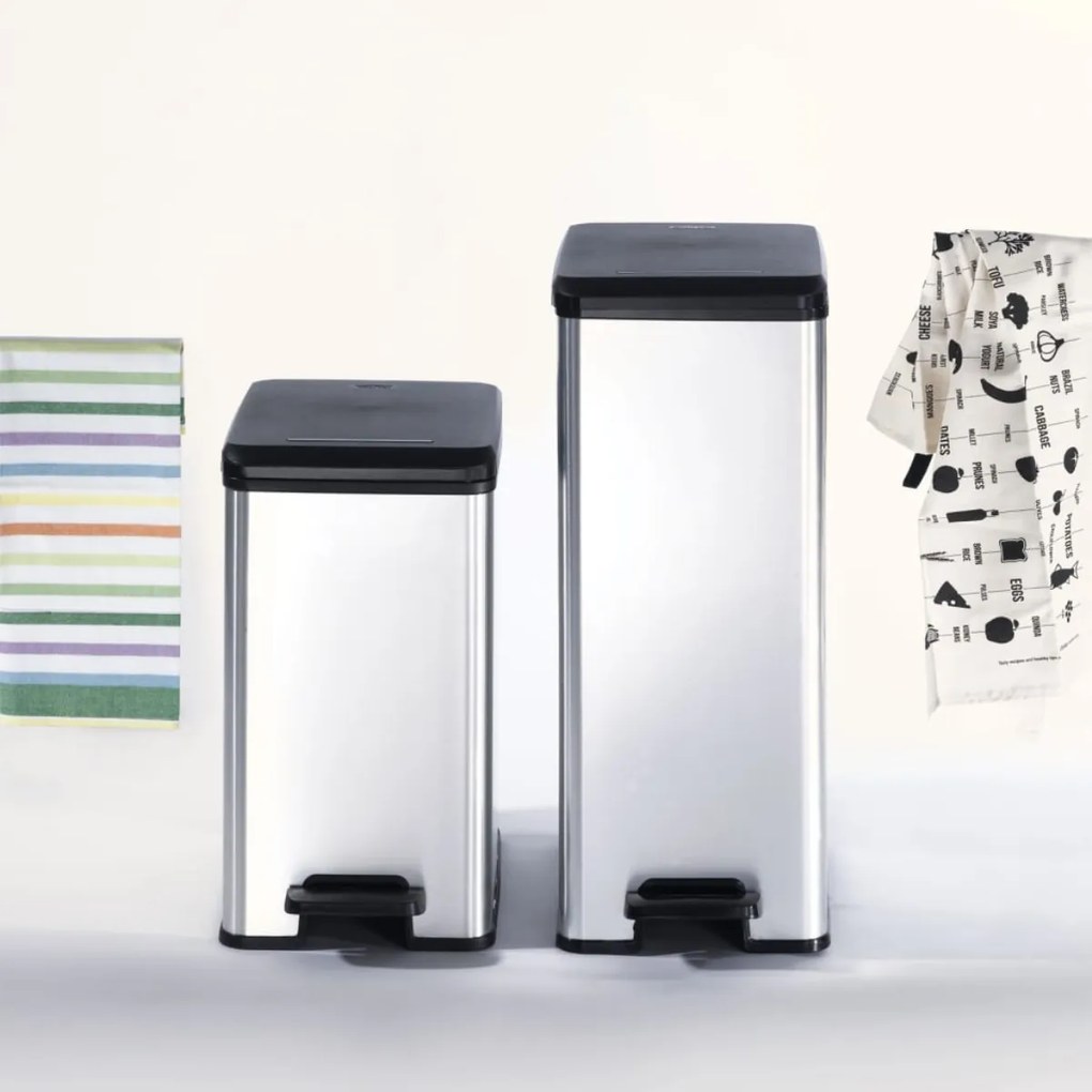 Curver Odpadkový kôš SLIM BIN 25L, strieborný