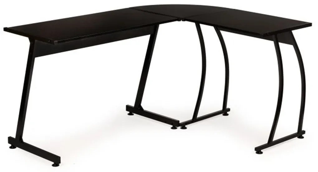 Kancelársky rohový stôl Loft | čierny