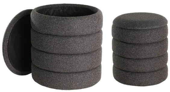 Eglo 424124 - SADA 2x Taburet AMPAHAKA pr. 33,5/40 cm čierna