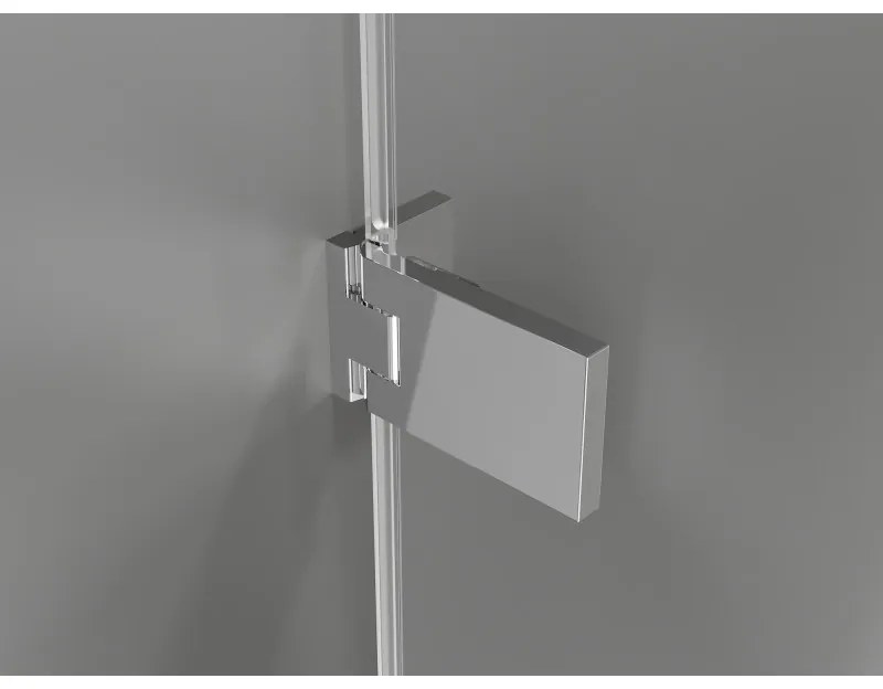 Mexen Lunar-F Duo, skladací sprchový kút 85 x 80 cm, 8mm číre sklo, chrómový profil, 836-085L-080P-01-00