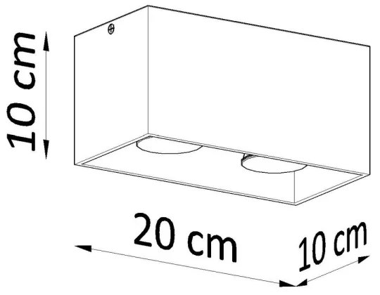 Sollux SL.0381 - Bodové svietidlo QUAD 2xGU10/40W/230V