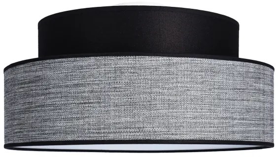 Stropné svietidlo GRACE 1xE27/60W/230V pr. 40 cm čierna/šedá