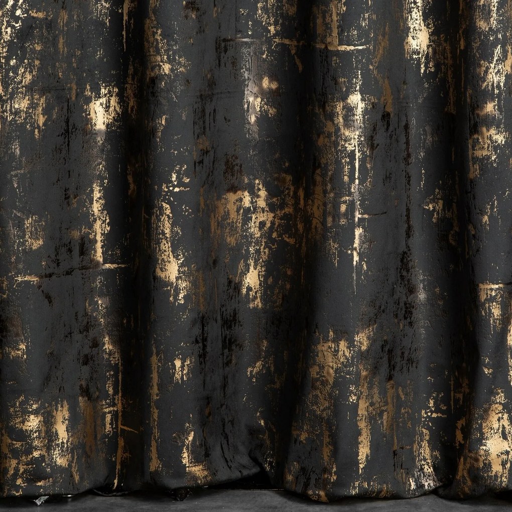 ZATEMŇOVACÍ ZÁVES NA KRÚŽKOCH TONIA 140X250 CM ČIERNA