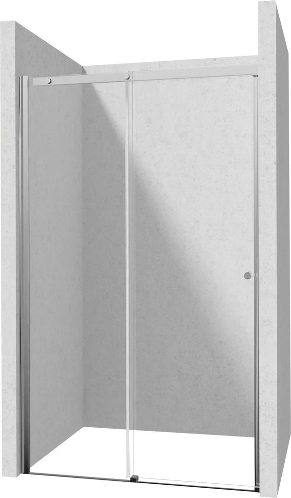 Deante Kerria Plus, posuvné sprchové dvere 140x200 cm, 6mm číre sklo, chrómový profil, DEA-KTSP014P