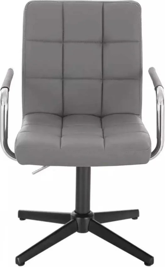 LuxuryForm DESIGN Stolička VERONA na čiernom kríži - šedá