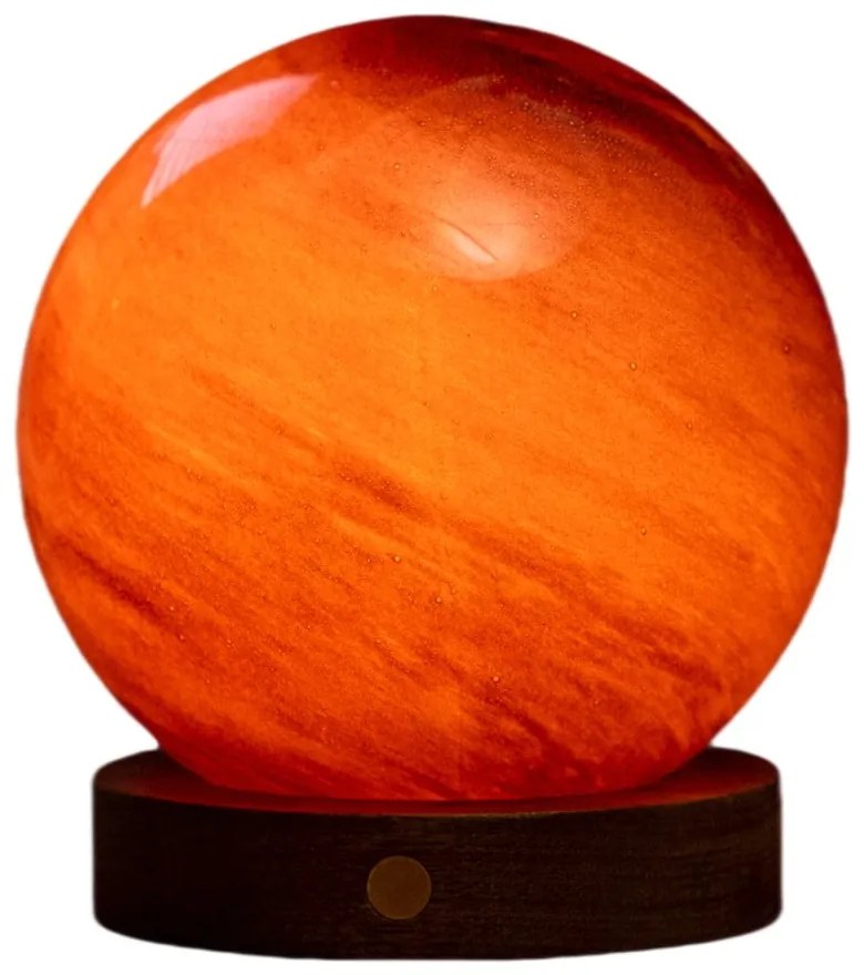 Tmavohnedá svetelná dekorácia na USB ø 12 cm Sand Storm – Gingko