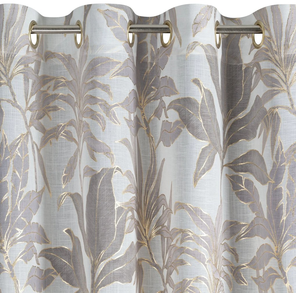 ZÁVES NA KRÚŽKOCH ANELI 135X250 CM LISTY