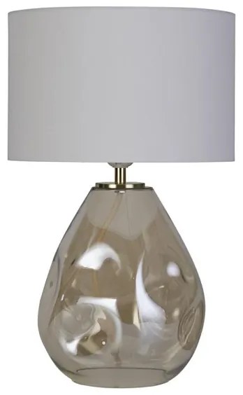 Searchlight EU65420CP - Stolná lampa DEVON 1xE27/60W/230V sivá/dymová