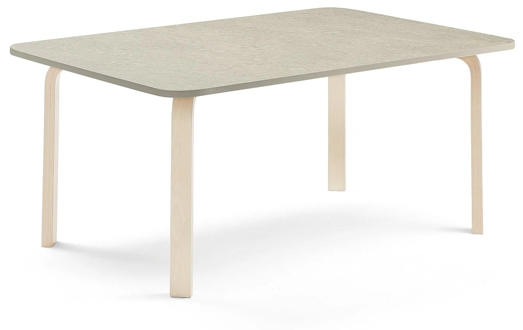 Stôl ELTON, 1800x700x590 mm, linoleum - šedá, breza