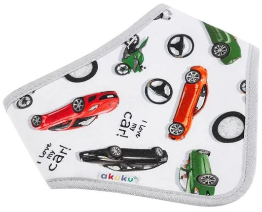 AKUKU Detský podbradník-šatka Akuku 2 ks lopta-auto