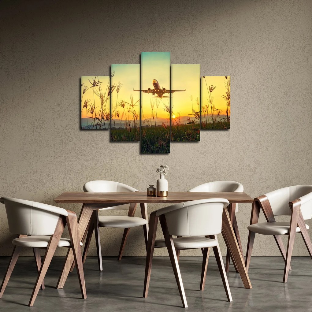 Obraz vzlietajúceho lietadla (150x105 cm)