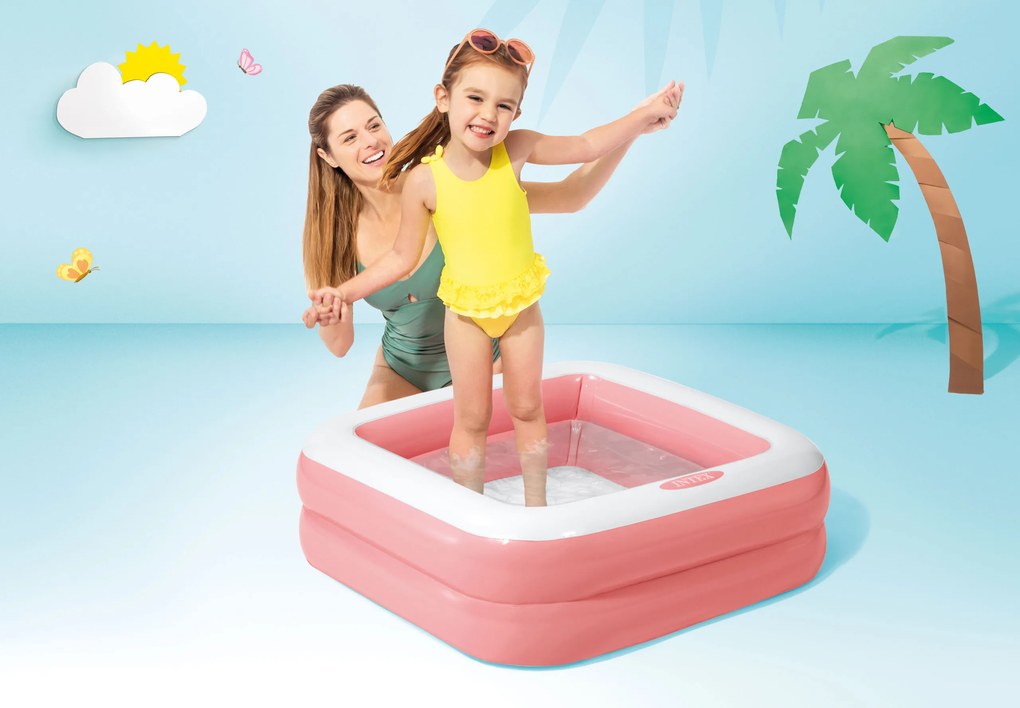 Intex Detský nafukovací bazénik 57100 Light Pink - INTEX