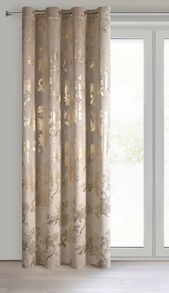 ZATEMŇOVACÍ ZÁVES NA KRÚŽKOCH CELIA 140X250 CM VZOROVANÁ