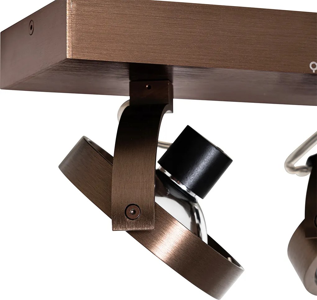 Dizajnové bodové svetlo tmavá bronz 2-svetlo otočné a naklápateľné - Go