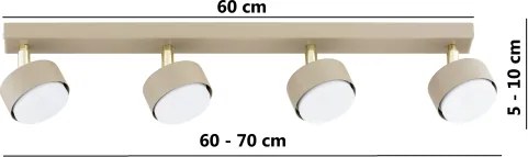 Brilagi - LED bodové svietidlo MONO 4xGX53/13W/230V béžové