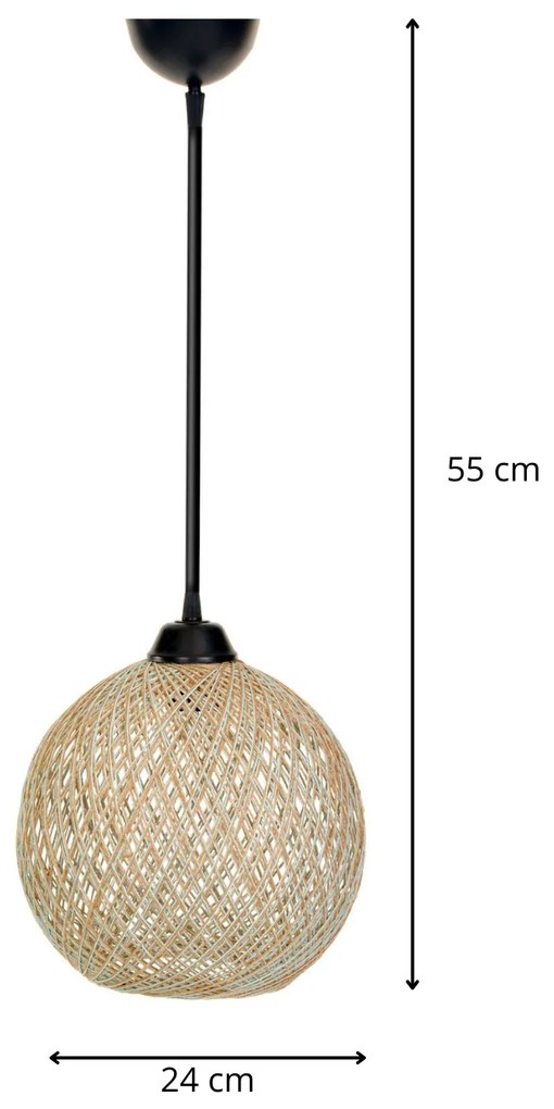 Stropné svietidlo Browo čierne/hnedé