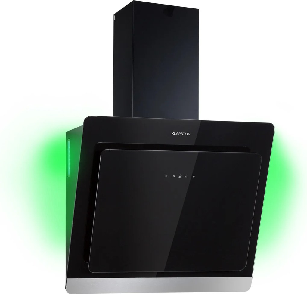 Klarstein Aurora 60 Smart, digestor, 60 cm, komínový, 585 m³/h, LED podsvietenie, A++, biely