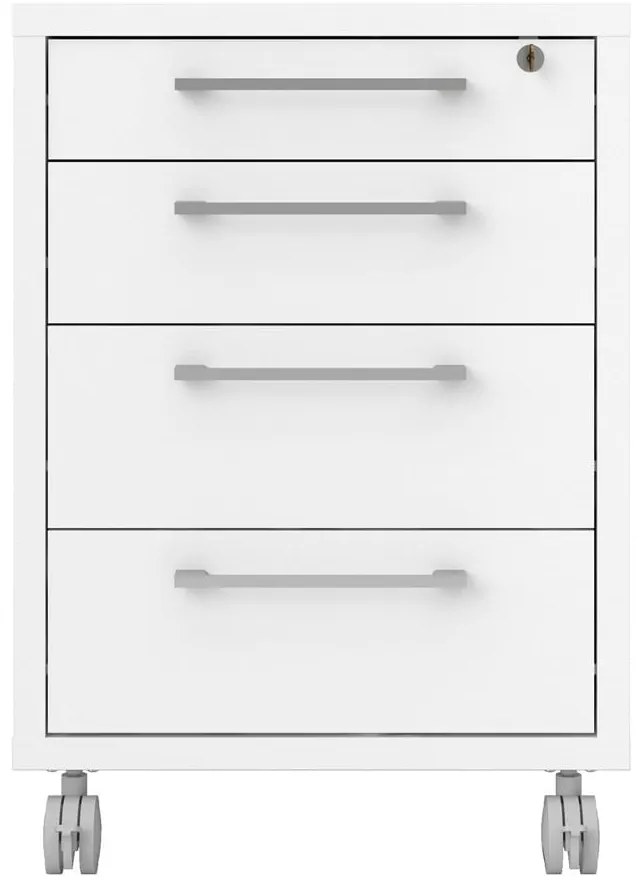 Biela uzamykateľná skrinka 48x68 cm Prima – Tvilum