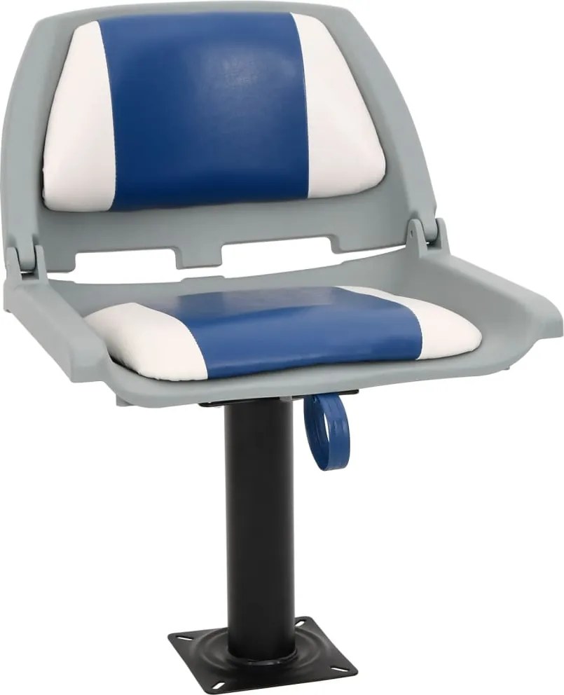 vidaXL 2-dielne skladacie sedadlo do člna, modro biele 48x51x41 cm