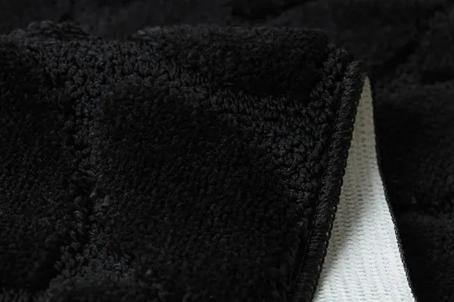 Sada kúpeľňových koberčekov SUPREME STONES kamienky, čierna